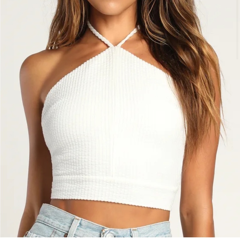 lulus white halter top